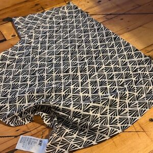 H&M Black and White Patterned Top